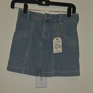 Blue Denim Mini Skirt